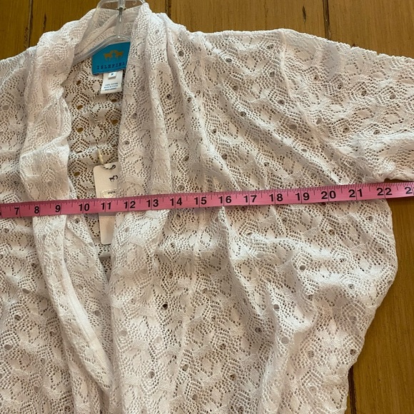Islefield Women’s White Lightweight Cotton Cardigan New Outerwear size medium - Picture 9 of 12